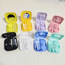 Contact Lens Accessories 8 Colors Mini Pocket Contact Lens Case Women Girl Make Up Beauty Pupils Storage Contacts Lense Holder Box Container Mirrors Kit d240426