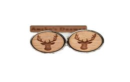 Deer Wooden Cuff Links Animal Wedding Gift Groomsmen Gift Deer Head Wood Cuff Links Deer Horn Jewelry X 1 Pair312f2616671