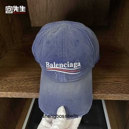 24 baseball Paris double B printed cap graffiti hand-painted letters lovers fashion casual Balenclagas Blue Logo Casual Hat for