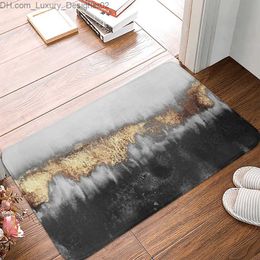 Carpet Fashionable Nordic modern abstract Grey and yellow ink painting living room bedroom kitchen bedding carpet floor mat customization Q240426