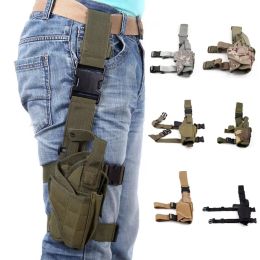 Holsters Pistol Holster Drop Thigh Glock 17 19 Gun Holster Pouch Military Nylon Holster Hunting Accessories for Glock Beretta Adjustable