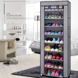 1086 Layers Shoe Rack Fabric Dustproof Shoes Cabinet Entrance Hallway Saving Space Organiser Home Furniture Storage Shoe Shelf 240411