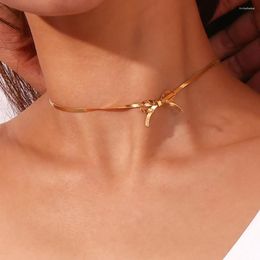 Choker Ins 18K Gold Plated Stainless Steel Butterfly Necklace For Women Waterproof Hypoallergenic Jewellery Gift
