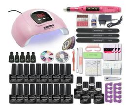 Manicure Set Acrylic Nail Kit With 54W Nail Lamp Manicure Machine Gel Polish Nail Art Set7347024