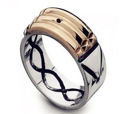 Seven Blessings S spinning ring with stainless steel talisman amulet atlantis ring for women men silver gold two colors S1810160727868823