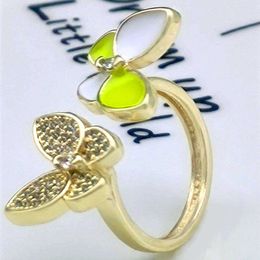 Fashion experts recommend jewelry 18K Gold butterfly ring with personalized with common vnain