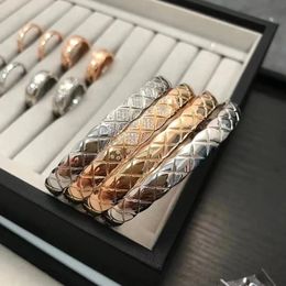 High version narrow and wide version bracelet with diamond mouldings diamond inlay exquisite rose gold bracelet