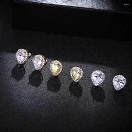 Stud Earrings Elegant Collection Full Micro Cubic Zirconia Pave Women Bridal Engagement Earring Jewellery Addiction E3611