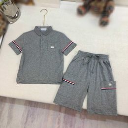 Classics baby tracksuits boys Two piece set kids designer clothes Size 100-150 CM Summer POLO shirt and shorts 24April