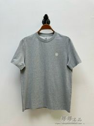 Men T Shirts Summer Snowflake Letters Decorated T-shirt with Round Neck and brunello Short Sleeves cucinelli Navy Blue White Grey