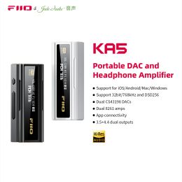 Converter FiiO JadeAudio KA5 USB DAC Headphone Amplifier dual CS43198 chip 3.5/4.4mm Audio Cable PCM 768khz DSD256 for Android IOS WIN10