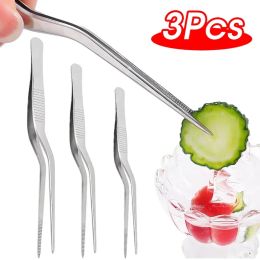 Utensils 3/1Pcs Kitchen Tweezer Utensil 3 Sizes Mini Chief Tongs Clip Stainless Steel Portable for Picnic Barbecue Cooking Kitchen Tools