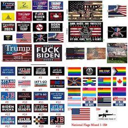 DHL Shipping 280 Designs Direct Factory Rainbow LGB 3X5 Ft 90X150 Cm Lets Go Brandon Save America Again Trump Flag For 2024 President Election U.S. Ensign Stock 0426