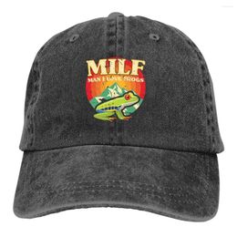 Ball Caps Man I Love Frogs Funny Baseball Cap Men Hats Women Visor Protection Snapback MILF