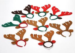 Christmas Head Buckle Elk Hair Hoop Reindeer Antler Headband Deer Horn Kids Adults Hair Accessory Party Festival Decor9175230