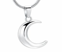 IJD12833 Stainless Steel Crescent Moon Cremation Jewelry For Ashes Keepsake Memorial Urn Necklace For Women Men Fashion Gifts5235007