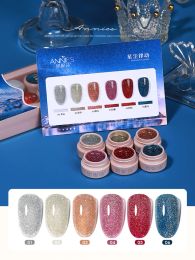 Gel 6 Colors Autumn And Winter Series Small Sets of Nail Polish Varnish Full Coverage Removable Polish Gel Nail Salon Exclusive Use