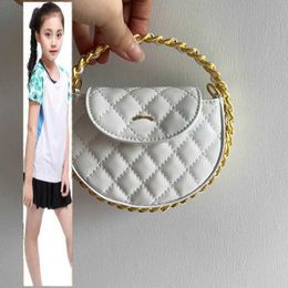 Kids Bags Classic Mini Round Portable Cosmetic Bag Metal Circle Gold Hardware Patent Leather Quilted Flap Shoulder Crossbody Bag Luxury Handbag Evening Clutch Coin