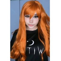 Wigs HAIRJOY Brown Orange Long Wavy Synthetic Hair Halloween Party Cosplay Wig