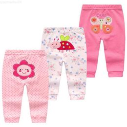 Trousers 3 pieces/batch cartoon printed baby pants cotton baby legs autumn toddler boys and girls pants newborn baby clothing 3 6 9 12 18 24ML2404