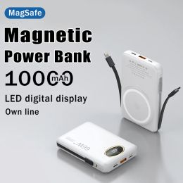 Equipment 10000mah Magnetic Power Bank 66w Fast Charging External Battery for Iphone14 Xiaomi Own Line Digital Display Powerbank Poverbank