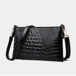 Shoulder Bags Crocodile Pattern Clutch Bag Ladies Fashion Handbag Cowhide One-shoulder Messenger