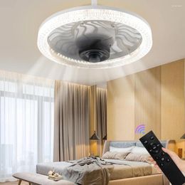 Lighting Ceiling Fan With Lights Remote Control E27 Converter Base For Living Room Smart