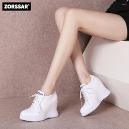 Casual Shoes Women High Platform Breathable Height Increasing 12 CM Thick Sole Trainers Sneakers Woman Deportivas Mujer