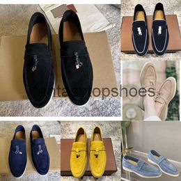 Loro Piano LP High autumn shoes Summer Quality sheepskin shoes Men womens soft sole Causal comfortable Walk leather suede Slip On loafers Men