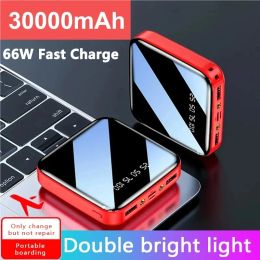 Chargers 30000mAh Mini Power Bank Super Fast Charger Pack Portable Digital Display External Battery For Xiaomi iPhone Samsung Poverbank