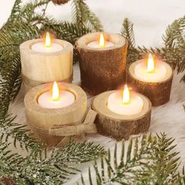 Candle Holders Wedding Wooden Holder Tea Light Candlestick For Home Table Ornaments Christmas Party Supplies Succulent Plant Flowerpot