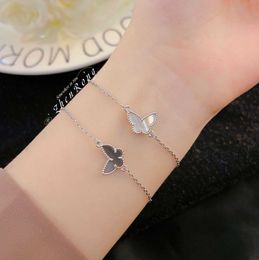 glamorous bracelet for urban beauty White Butterfly Bracelet Female with Small Crowd Design Exquisite Simple with common vnain
