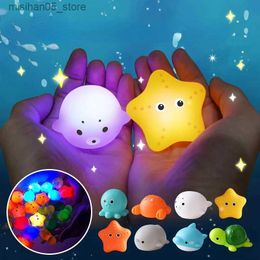 Sand Play Water Fun Baby shower toys cute glowing floating animal swimming water toys baby shower net toys Q240426