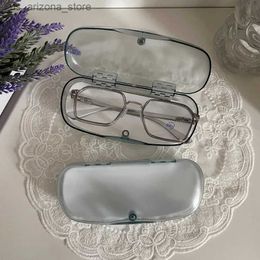 Sunglasses Cases Transparent portable glasses box waterproof plastic sunglasses hard reading outer shell protection Q240426
