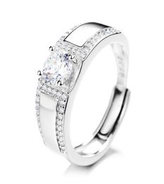 Wedding Rings Men039s Ring European And American Fashion Square Diamond Large Man039s Imitation Moissanite For Men Jewelry1144352