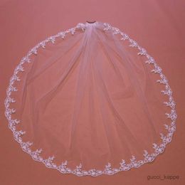 Wedding Hair Jewellery Real Photos Short Lace Wedding Veil with Comb 1 Metre White Ivory Bridal Veil One Layer Soft Veil Wedding Accessories