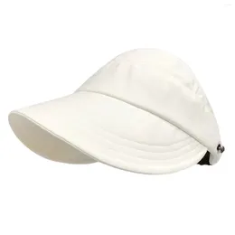 Wide Brim Hats Womens Sun Visor Hat UPF 50 UV Empty Top Baseball Sunhat For Outdoor Sports Hiking Travel