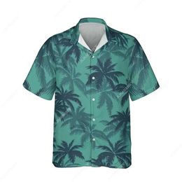 Men's Casual Shirts Jumeast 3D Printed Palm Leaf Game Character Hawaiian Aloha Shirts For Men Beach Flower Women Blouse Unisex Baggy Clothes Cosplay 240424