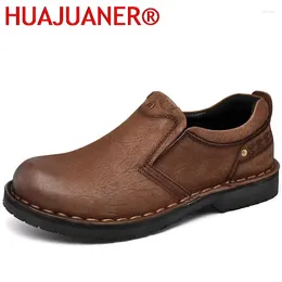 Casual Shoes Genuine Leather Men Lace-up Solid Basic Sneakers Business Comfortable Driving Male Footwear Leisure Walk Outdoor