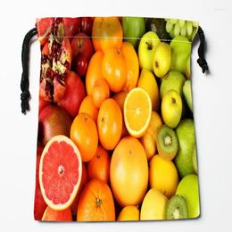 Storage Bags Arrilval Oranges Drawstring Custom Printed Receive Bag Compression Type Size 18 22cm