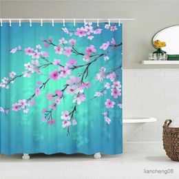 Shower Curtains Chinese landscape Ink painting Shower Curtain Waterproof Bathroom Curtain High Quality Polyester Fabric Home Decor With 12 Hook