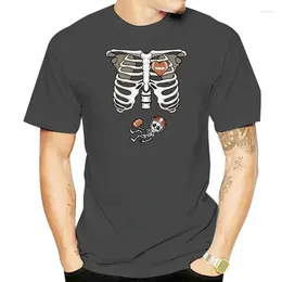 Men's Suits A1288 Skeleton T Shirt Customise Short Sleeve Round Neck Streetwear Loose Fashion Summer Natural