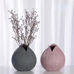 Vases European Italian Modern Flower Vase For Home Decor Colorful Porcelain Deko Luxury Ceramic Jarrones Small Pink Nordic