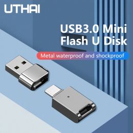 Drives USB3.0 Mini U Disc Metal Waterproof And Antifall 64G TypeC Mobile Phone Computer Universal Car DualUSE USB Mini Flash U Disc