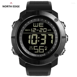 Wristwatches NORTH EDGE Mens Digital Watches Army Military World Time Alarm Sport Stopwatch For Male Waterproof 50M Wristwatch 2024 Relogios