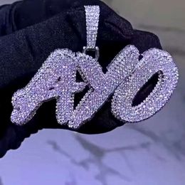 Iced Out Sier Hip Hop Pendant High Quality Customised Diamond Pendant Sterling