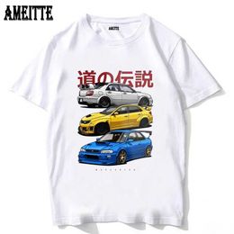 Men's T-Shirts New Summer Fashion Men T-Shirts JDM Mix Civic CRX Integra Car Print T-Shirt Boy Casual Tops Funny Ts White Short Slve T240425