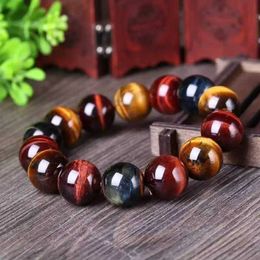 Beaded Natural Tiger Eye Bracelet 6-10mm Bead Stone Womens Fashion Jewellery Gift BA043