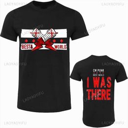 Men's T-Shirts Nostalgia Casual Classic O-neck Cm Punk Male T Shirt American Professional Wrestler Fashion Summer Short Slve Camisetas T240425