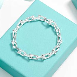 Light Luxury Tiffayss same S925 silver U-ring Bracelet net red style Personalised fashion VPV7